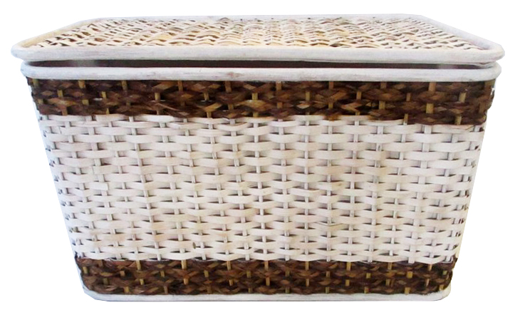 26-0062F/2 CESTO VIMINI BAULE PORTA BIANCHERIA CM 61X38X40 H